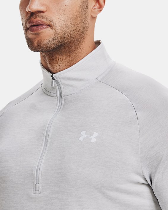 Men's UA Tech™ ½ Zip Long Sleeve in Gray image number 3